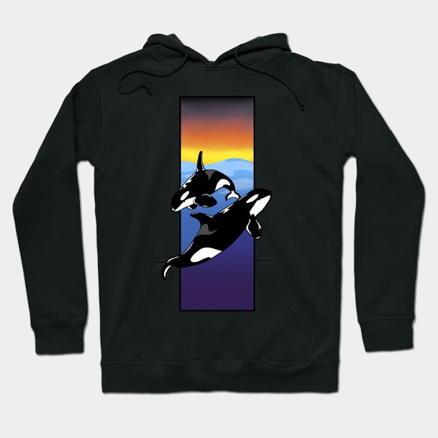 Orcas Sunset Hoodie by Marina Rehder